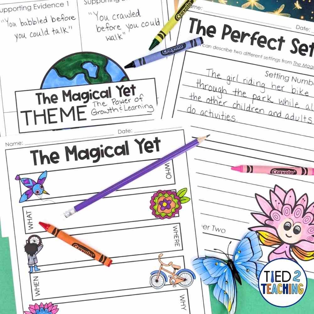 The Magical Yet Picture Book Companion Colorful Printouts on a Desk