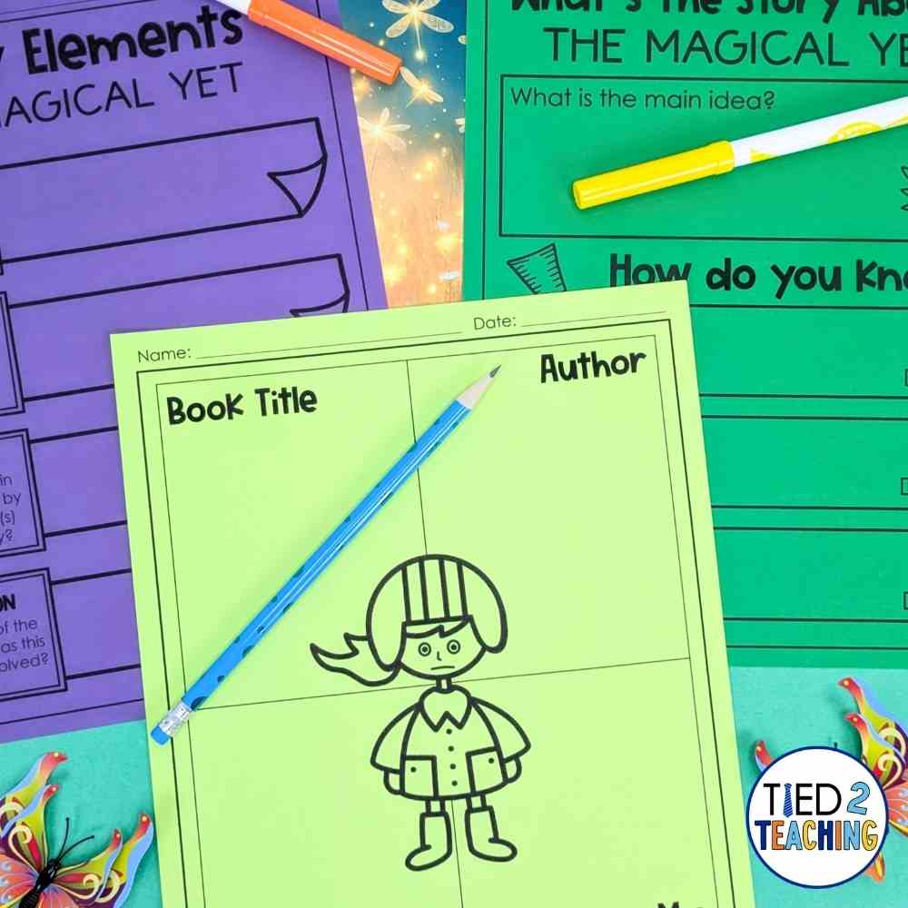 The Magical Yet Picture Book Companion Colorful Printouts on a Desk