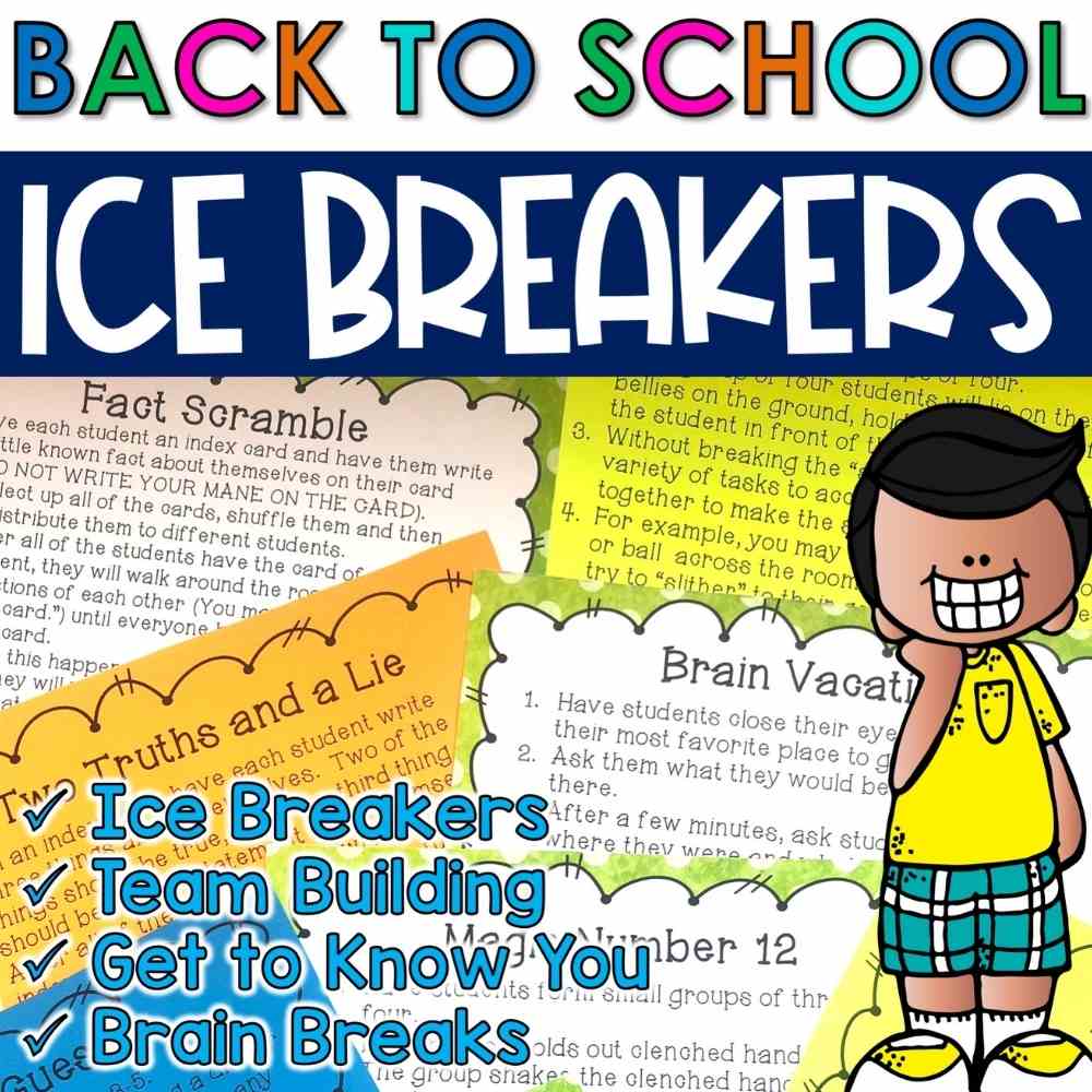 Back to School Icebreakers and Brain Breaks by Tied 2 Teaching