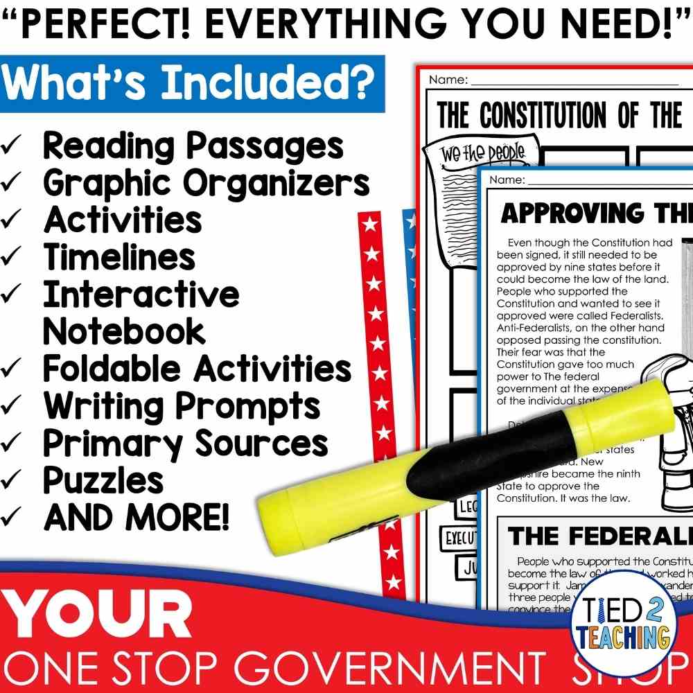 U.S. Constitution Day Activities by Tied 2 Teaching