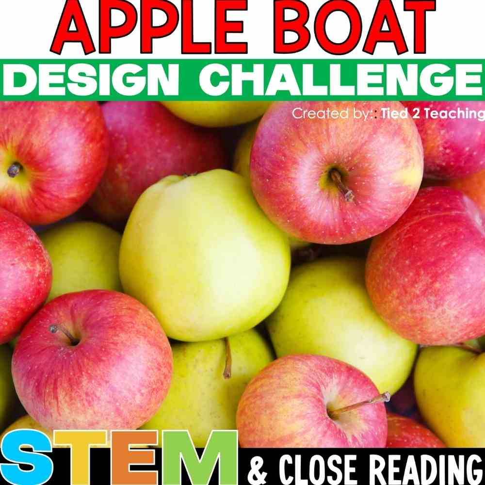Apple Boat Stem Challenge from Tied 2 Teaching with Colorful Apples