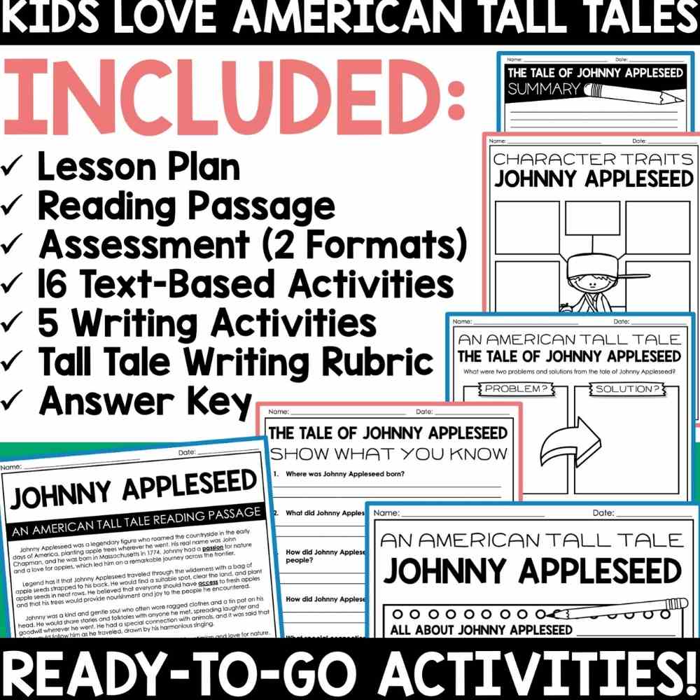 Jonny Appleseed Tall Tales Unit by Tied 2 Teaching