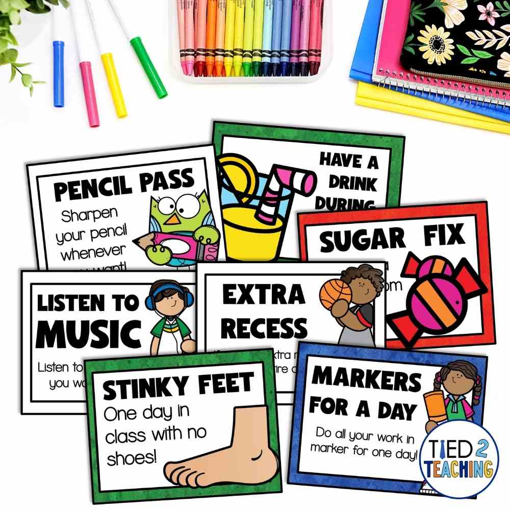 Class Reward Coupons by Tied 2 Teaching Product Cover with Colorful Coupons