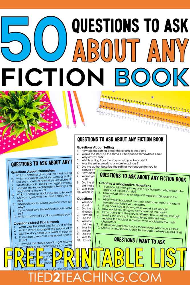 Free Questions for any Fiction Book Blog Cover